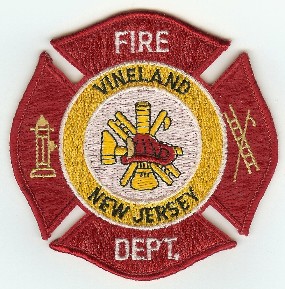 Vineland Fire Dept
Thanks to PaulsFirePatches.com for this scan.
Keywords: new jersey department