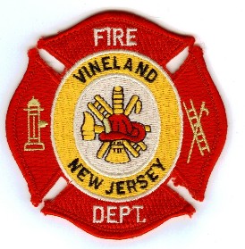 Vineland Fire Dept
Thanks to PaulsFirePatches.com for this scan.
Keywords: new jersey department