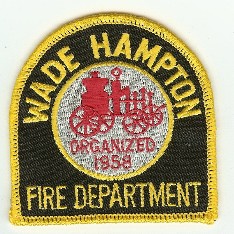 Wade Hampton Fire Department
Thanks to PaulsFirePatches.com for this scan.
Keywords: south carolina
