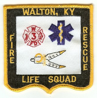 Walton Fire Rescue
Thanks to PaulsFirePatches.com for this scan.
Keywords: kentucky life squad