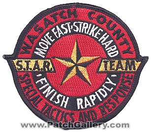Wasatch County Sheriff's Department STAR Team (Utah)
Thanks to Alans-Stuff.com for this scan.
Keywords: sheriffs dept. s.t.a.r. special tactics and response