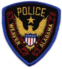 Weaver Police (Alabama)
Thanks to BensPatchCollection.com for this scan.
