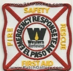 Western Refining El Paso Emergency Response Team Fire Rescue Safety First Aid (Texas)
Thanks to Mark Hetzel Sr. for this scan.
