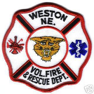 Weston Vol Fire & Rescue Dept
Thanks to Mark Stampfl for this scan.
Keywords: nebraska volunteer department