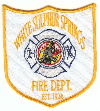 White Sulphur Springs Fire Dept
Thanks to PaulsFirePatches.com for this scan.
Keywords: west virginia department
