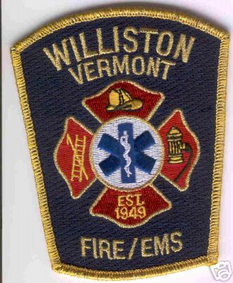 Williston Fire EMS
Thanks to Brent Kimberland for this scan.
Keywords: vermont