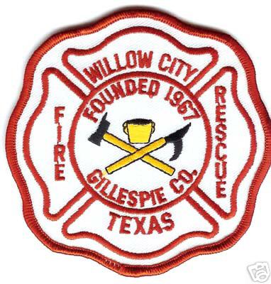 Willow City Fire Rescue
Thanks to Conch Creations for this scan.
County: Gillespie
Keywords: texas