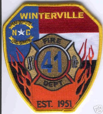 Winterville Fire Dept (North Carolina)
Thanks to Brent Kimberland for this scan.
Keywords: department 41