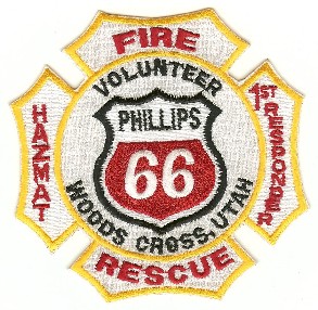 Woods Cross Refinery Volunteer Fire Rescue
Thanks to PaulsFirePatches.com for this scan.
Keywords: utah hazmat haz mat phillips 66
