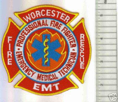 Worcester Fire Rescue EMT (Massachusetts)
Thanks to Mark C Barilovich for this scan.
Keywords: professional fighter emergency medical technician