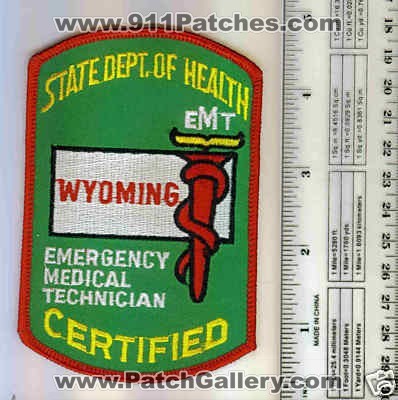 Wyoming State Certified Emergency Medical Technician (Wyoming)
Thanks to Mark C Barilovich for this scan.
Keywords: ems emt dept. department of health