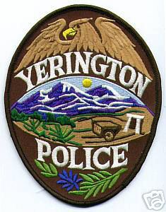Yerington Police (Nevada)
Thanks to apdsgt for this scan.
