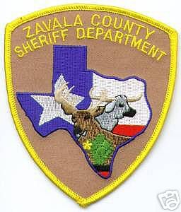 Zavala County Sheriff Department (Texas)
Thanks to apdsgt for this scan.
