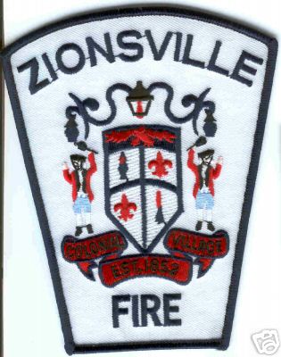Zionsville Fire
Thanks to Brent Kimberland for this scan.
(Confirmed)
www.zionsvillefire.com

Keywords: indiana department