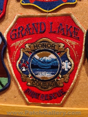 Grand Lake Fire Rescue Department Patch (Colorado)
Thanks to Jeremiah Herderich for the picture.
Keywords: dept. honor courage