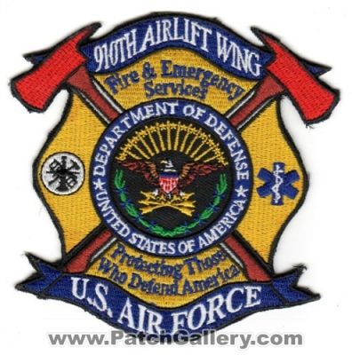 910th AirLift Wing Fire and Emergency Services (Ohio)
Thanks to Jack Bol for this scan.
Keywords: aw usaf & department dept. of defense dod united states of america usa