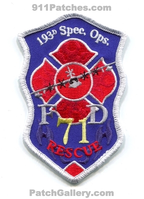193rd Special Operations Wing Fire Rescue Department Station 71 USAF Military Patch (Pennsylvania)
Scan By: PatchGallery.com
Keywords: dept. spec. ops. fd