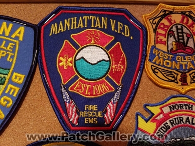 Manhattan Volunteer Fire Department Patch (Montana)
Thanks to Jeremiah Herderich for the picture.
Keywords: vol. dept. vfd v.f.d. rescue ems