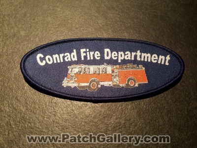 Conrad Fire Department Patch (Montana)
Thanks to Jeremiah Herderich for the picture.
Keywords: dept.
