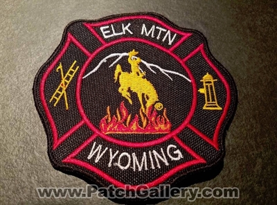 Elk Mountain Fire Department Patch (Wyoming)
Thanks to Jeremiah Herderich for the picture.
Keywords: mtn. dept.