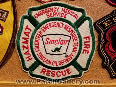Sinclair Oil Refinery Volunteer Emergency Response Team Patch (Wyoming)
Thanks to Jeremiah Herderich for the picture.
Keywords: vol. ert e.r.t. emergency medical service ems fire rescue hazmat haz-mat industrial