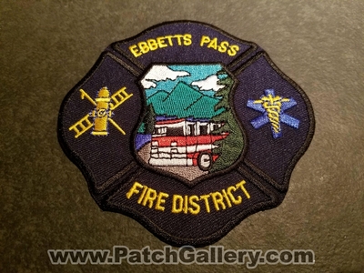 Ebbetts Pass Fire District Patch (California)
Thanks to Jeremiah Herderich for the picture.
Keywords: dist. department dept.