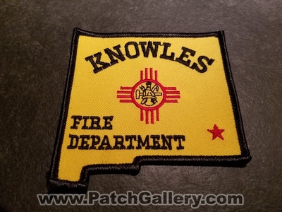 Knowles Fire Department Patch (New Mexico)
Thanks to Jeremiah Herderich for the picture.
Keywords: dept. state shape