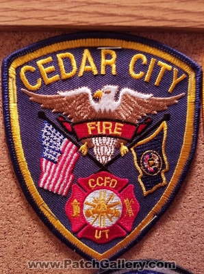 Cedar City Fire Department Patch (Utah)
Thanks to Jeremiah Herderich for the picture.
Keywords: dept. ccfd