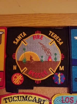 Santa Teresa Fire Rescue Department Patch (New Mexico)
Thanks to Jeremiah Herderich for the picture.
Keywords: dept. nm state shape