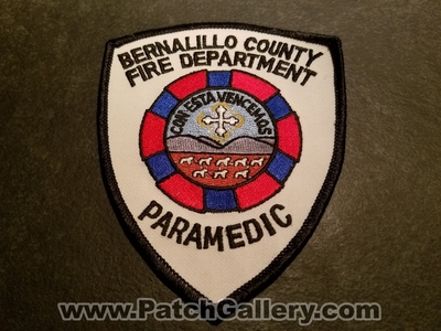 Bernalillo County Fire Department Paramedic Patch (New Mexico)
Thanks to Jeremiah Herderich for the picture.
Keywords: co. dept.