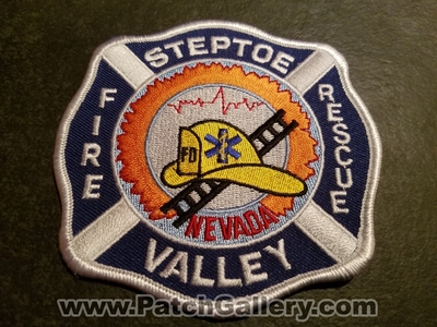 Steptoe Valley Fire Rescue Department Patch (Nevada)
Thanks to Jeremiah Herderich for the picture.
Keywords: dept. fd