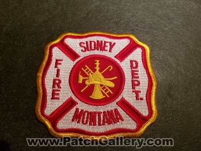 Sidney Fire Department Patch (Montana)
Thanks to Jeremiah Herderich for the picture.
Keywords: dept.
