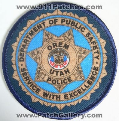 Orem Police Department of Public Safety (Utah)
Thanks to Alans-Stuff.com for this scan.
Keywords: dept. dps