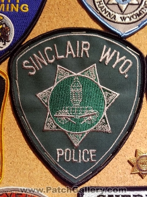 Sinclair Police Department Patch (Wyoming)
Thanks to Jeremiah Herderich for the picture.
Keywords: dept. wyo.