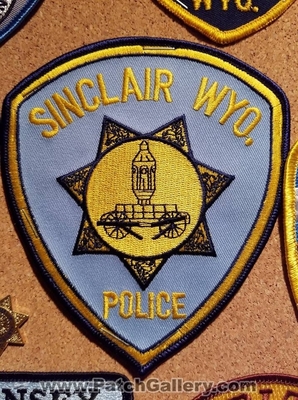 Sinclair Police Department Patch (Wyoming)
Thanks to Jeremiah Herderich for the picture.
Keywords: dept. wyo.