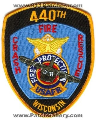 440th Crash Fire Rescue Department (Wisconsin)
Scan By: PatchGallery.com
Keywords: usafr military protection cfr arff aircraft airport firefighter firefighting