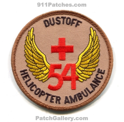 54th Medical Company Helicopter Ambulance Dustoff Fort Lewis Patch (Washington)
Scan By: PatchGallery.com
Keywords: co. detachment air medevac ft.