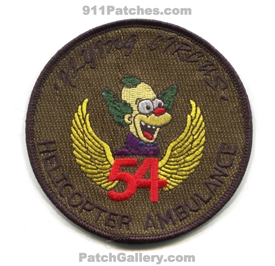 54th Medical Company Helicopter Ambulance Dustoff Fort Lewis Patch (Washington)
Scan By: PatchGallery.com
Keywords: co. detachment air medevac ft. flying circus