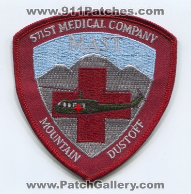 571st Medical Company MAST Mountain Dustoff Patch (Colorado)
[b]Scan From: Our Collection[/b]
Keywords: helicopter