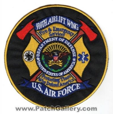 910th AirLift Wing Fire and Emergency Services (Ohio)
Thanks to Jack Bol for this scan.
Keywords: aw usaf & department dept. of defense dod united states of america usa