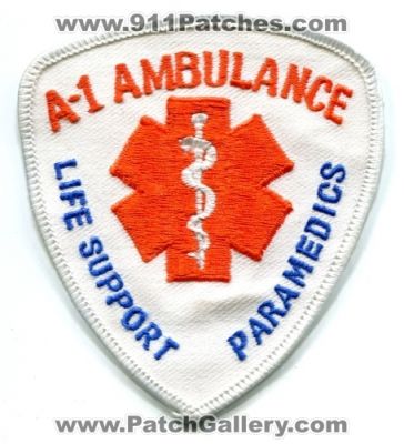 A-1 Ambulance Life Support Paramedics Patch (Colorado)
[b]Scan From: Our Collection[/b]
Keywords: a1 ems als
