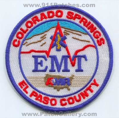 American Medical Response AMR Colorado Springs El Paso County EMT EMS Patch (Colorado)
[b]Scan From: Our Collection[/b]
Keywords: co. emergency medical technician services ambulance