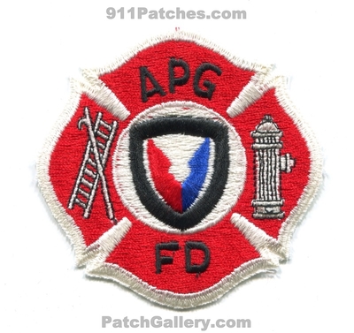 Aberdeen Proving Ground Fire Department US Army Military Patch (Maryland)
Scan By: PatchGallery.com
Keywords: apg fd dept.