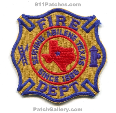 Abilene Fire Department Patch (Texas)
Scan By: PatchGallery.com
Keywords: dept. serving since 1886
