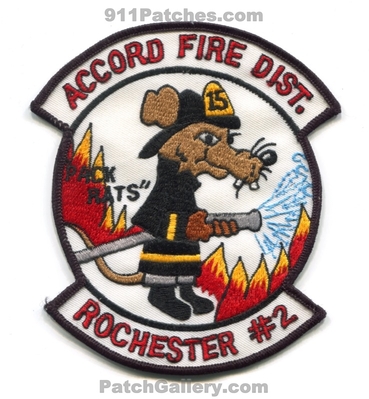 Accord Fire District Rochester Number 2 Samsonville Fire Company Patch (New York)
Scan By: PatchGallery.com
Keywords: dist. department dept. no. 2 #2 co. pack rats
