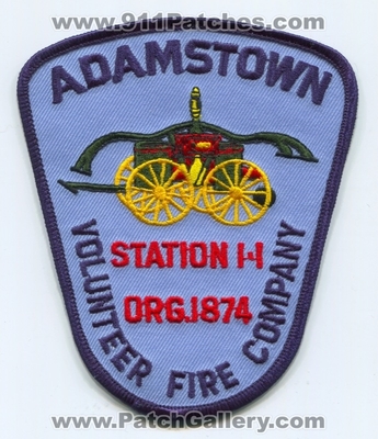 Adamstown Volunteer Fire Company Station 1-1 Patch (Pennsylvania)
Scan By: PatchGallery.com
Keywords: vol. co. department dept.