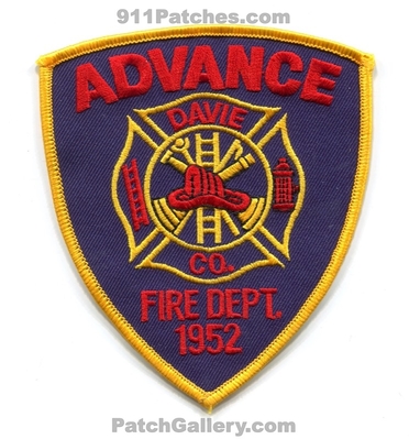 Advance Fire Department Davie County Patch (North Carolina)
Scan By: PatchGallery.com
Keywords: dept. co. 1952
