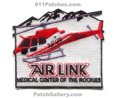 Air Link at Medical Center of the Rockies Patch (Colorado) (Confirmed) (Defunct)
[b]Scan From: Our Collection[/b]
[b]Patch Made By: 911Patches.com[/b]
Now UCHealth LifeLine
Keywords: airlink ambulance medical helicopter medevac ems