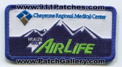 AirLife Cheyenne Regional Medical Center Patch (Wyoming)
[b]Scan From: Our Collection[/b]
Keywords: health one 1 air medical helicopter ems