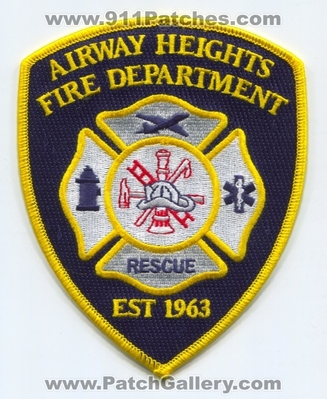 Airway Heights Fire Rescue Department Patch (Washington)
Scan By: PatchGallery.com
Keywords: dept.